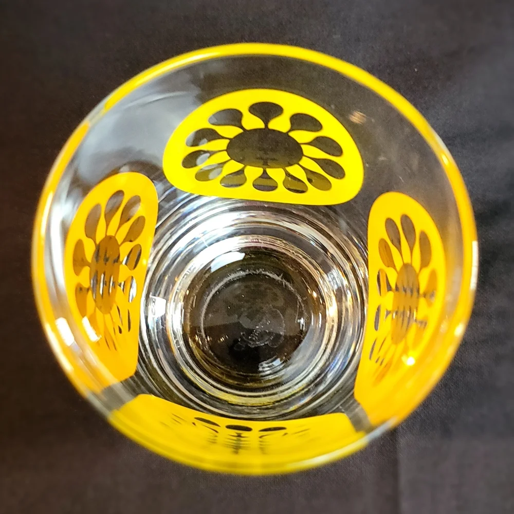 Vintage Ocean Thailand Lowball Bar Drinking Juice‎ Glass Lemons Oranges